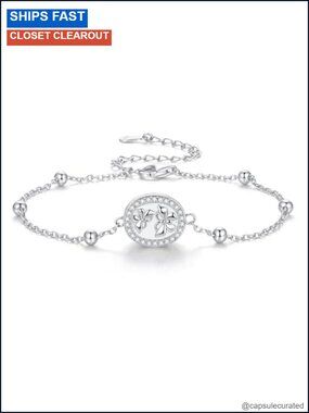 925 Sterling Silver Urn Bracelet for Ashes Memorial Jewelry
